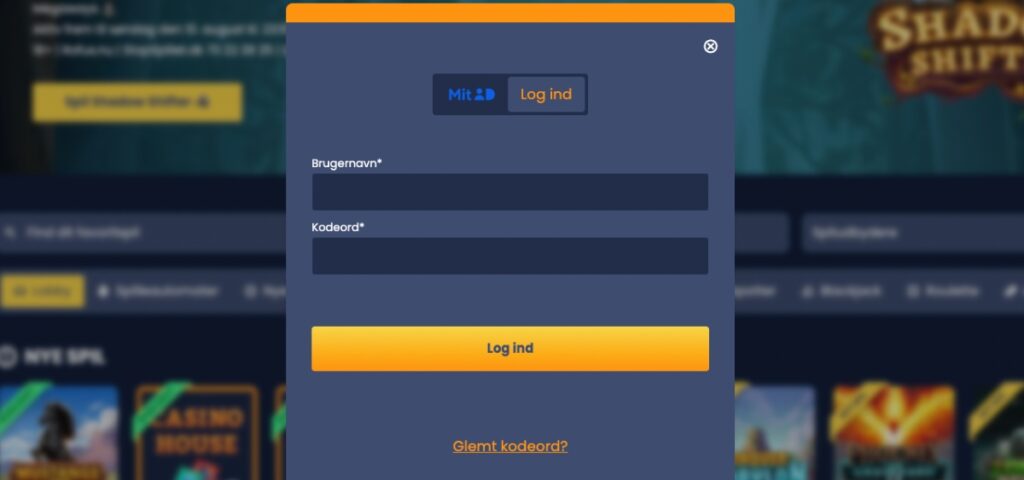 Registrering hos Casino House